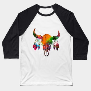 Buffalo skull Baseball T-Shirt